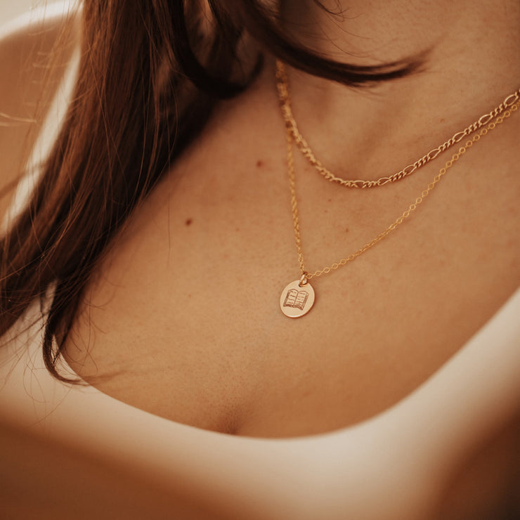 Book Necklace 1/2"