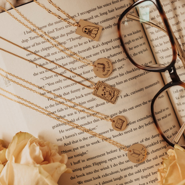 Book Necklace 1/2"