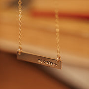 BOOKISH. bar necklace