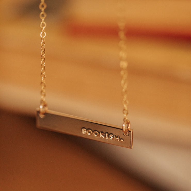 BOOKISH. bar necklace