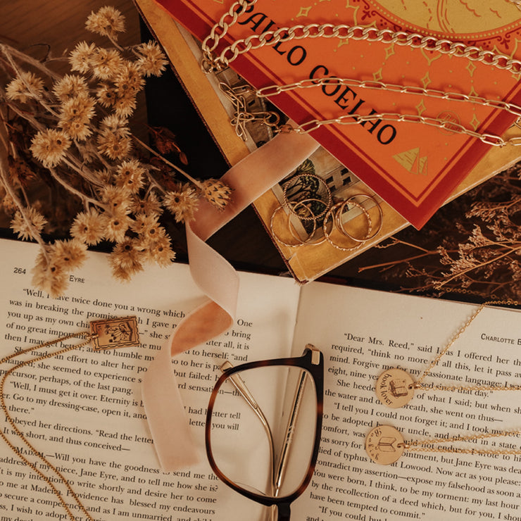 Postage Stamp BOOK necklace