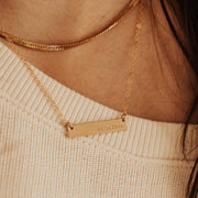 BOOKISH. bar necklace