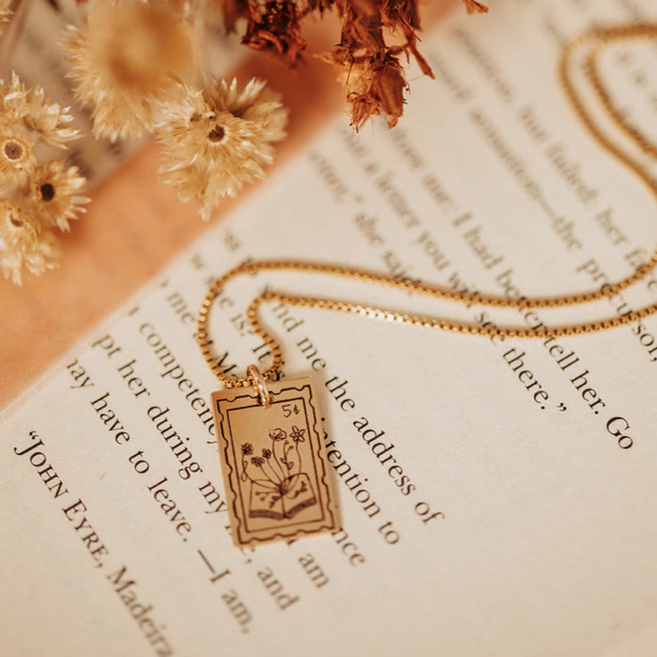Postage Stamp BOOK necklace