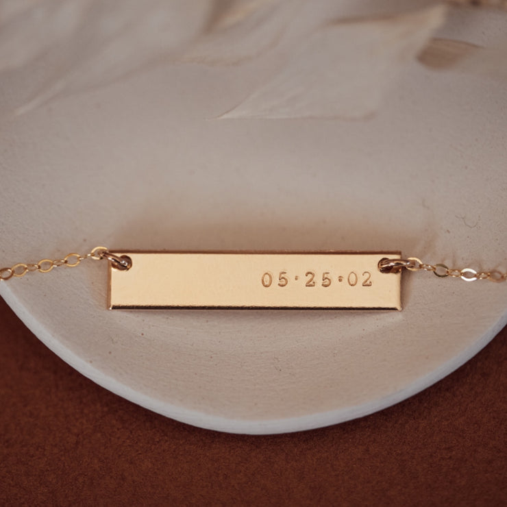 Date Bar Necklace