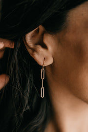 Gold Filled Paperclip Earrings