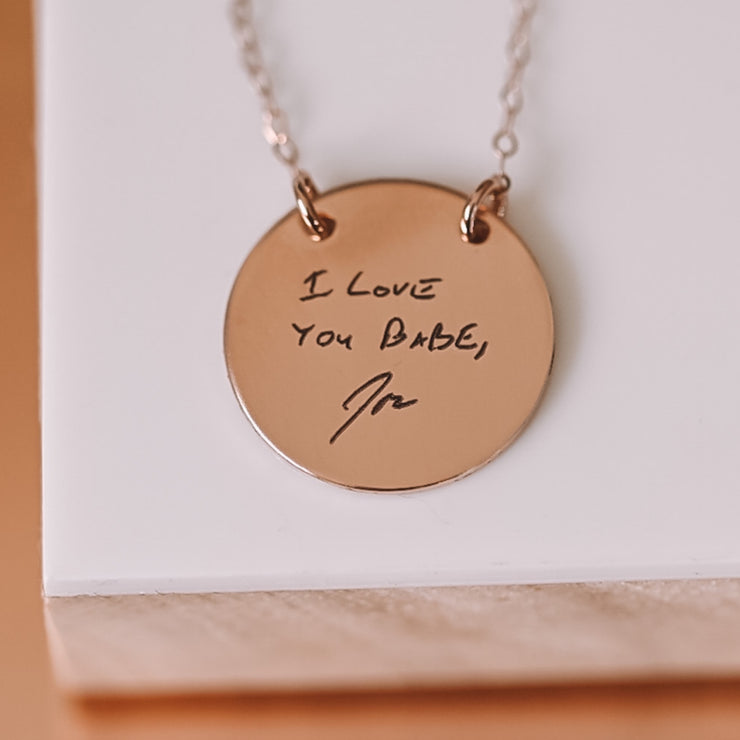 Sterling Silver Handwriting Necklace use actual writing – Fine Jewelry by  Anastasia Savenko