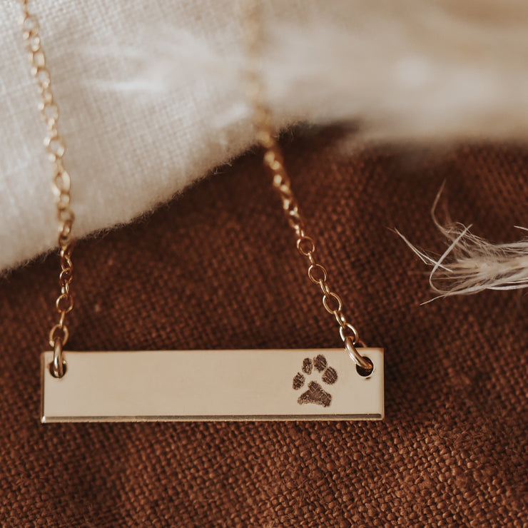Large Paw Print Pendant Necklace — The Animal Soul