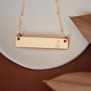 Initial bar necklace