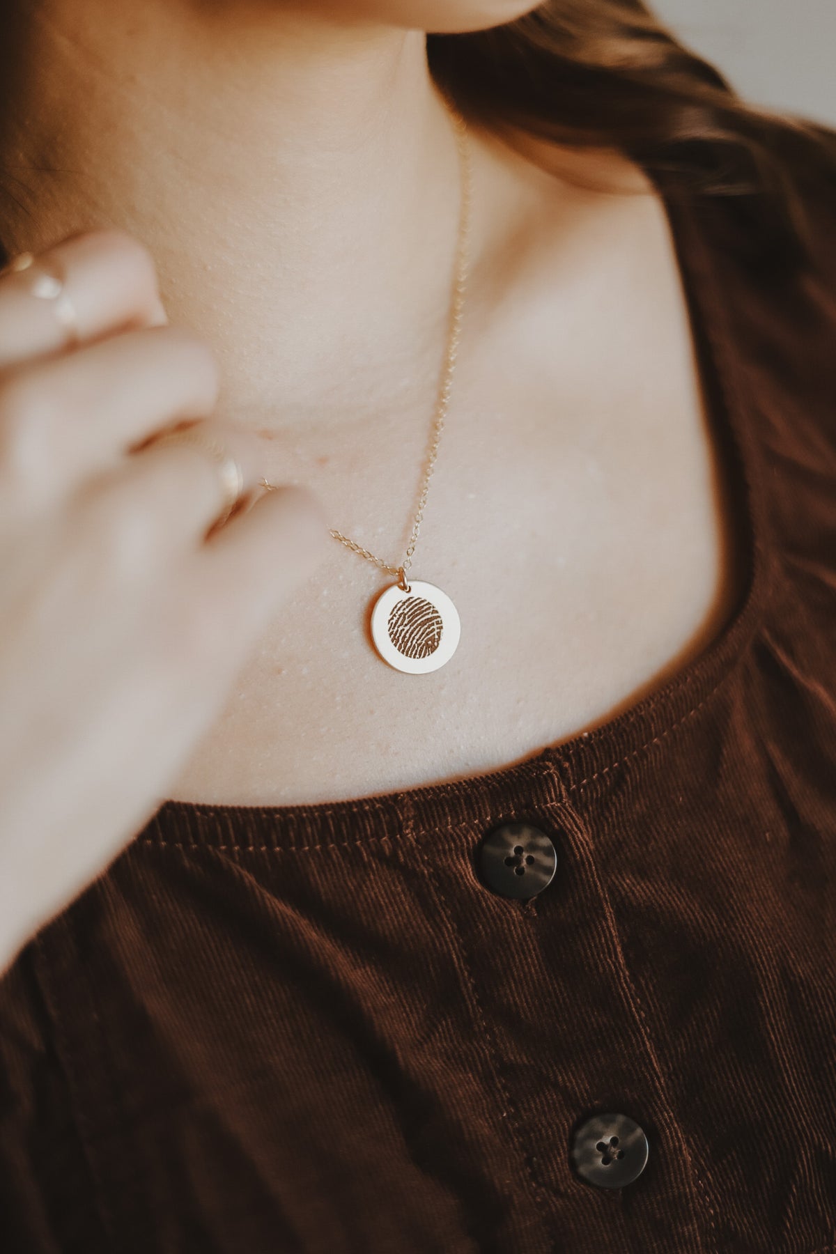 Finger/Thumbprint Necklace – Mountain Feather Designs