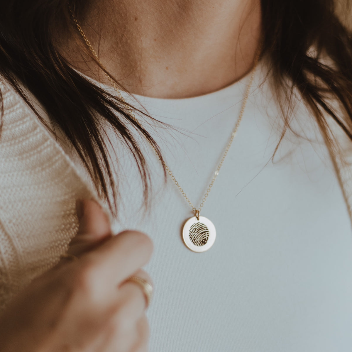Finger/Thumbprint Necklace – Mountain Feather Designs