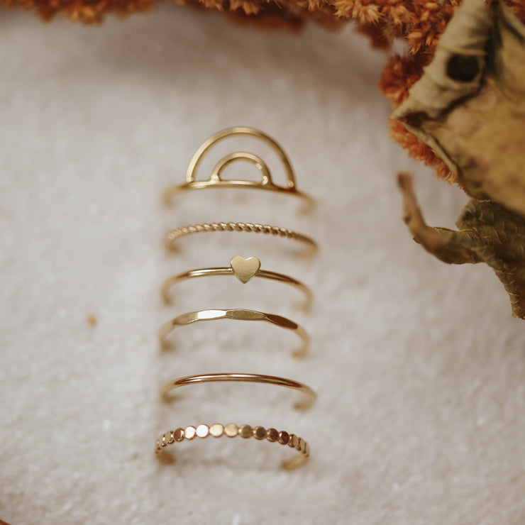 Quinn Hammered Stacking Ring